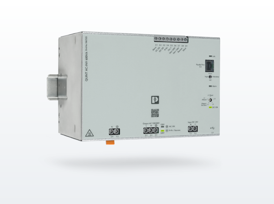 DC / AC inverter for mounting rail